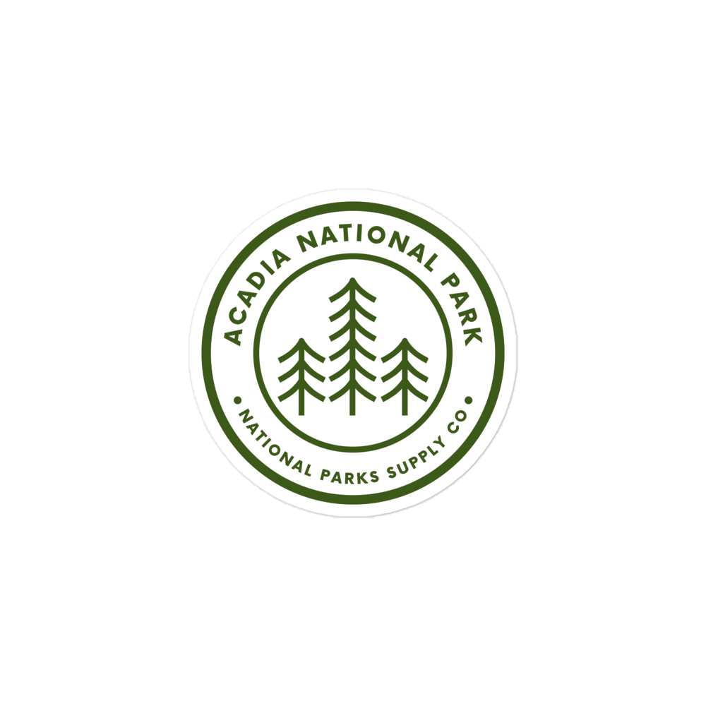 Acadia Circle Trees Sticker