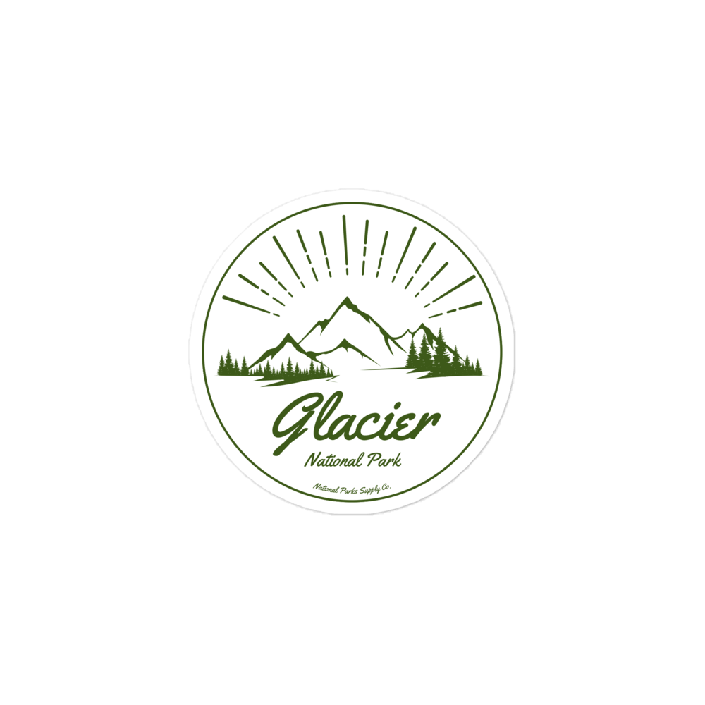 Glacier Mountain Sunrise Sticker