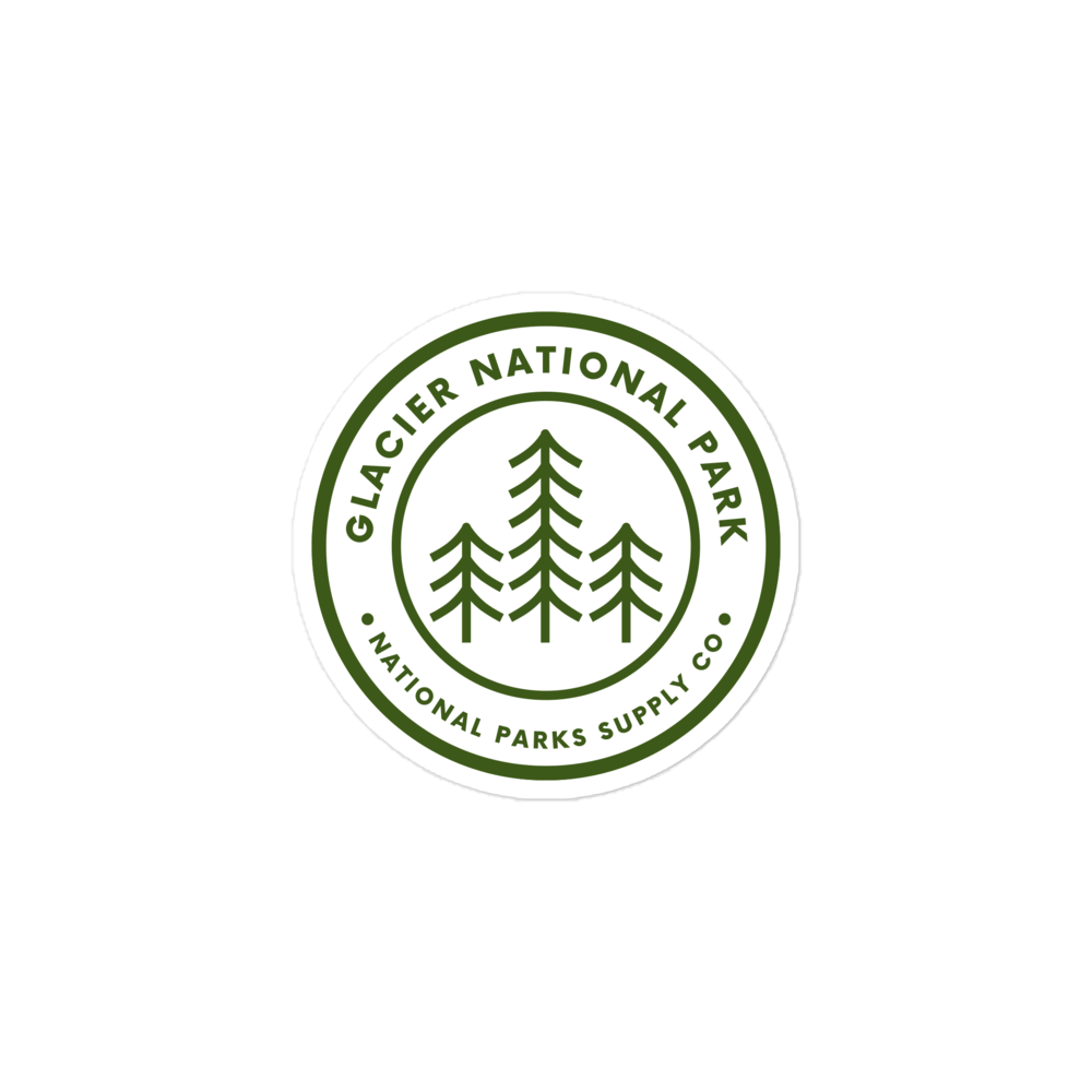 Glacier Circle Trees Sticker