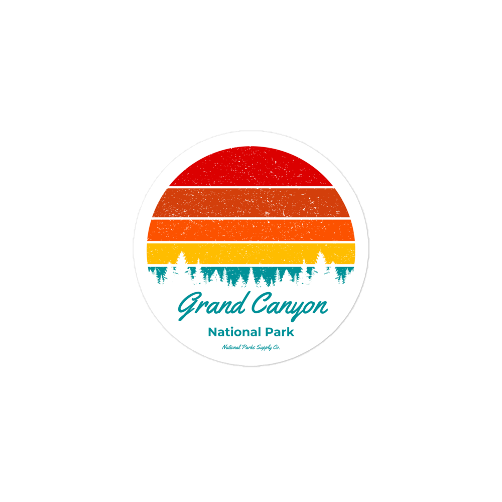 Grand Canyon Retro Sunset Sticker