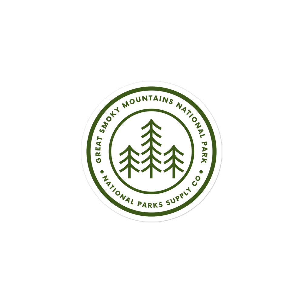 Smoky Mountains Circle Trees Sticker