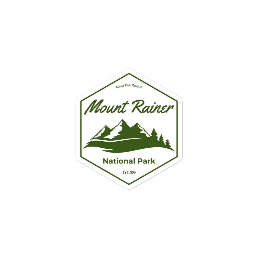 Mount Rainier Mountain Hex Sticker