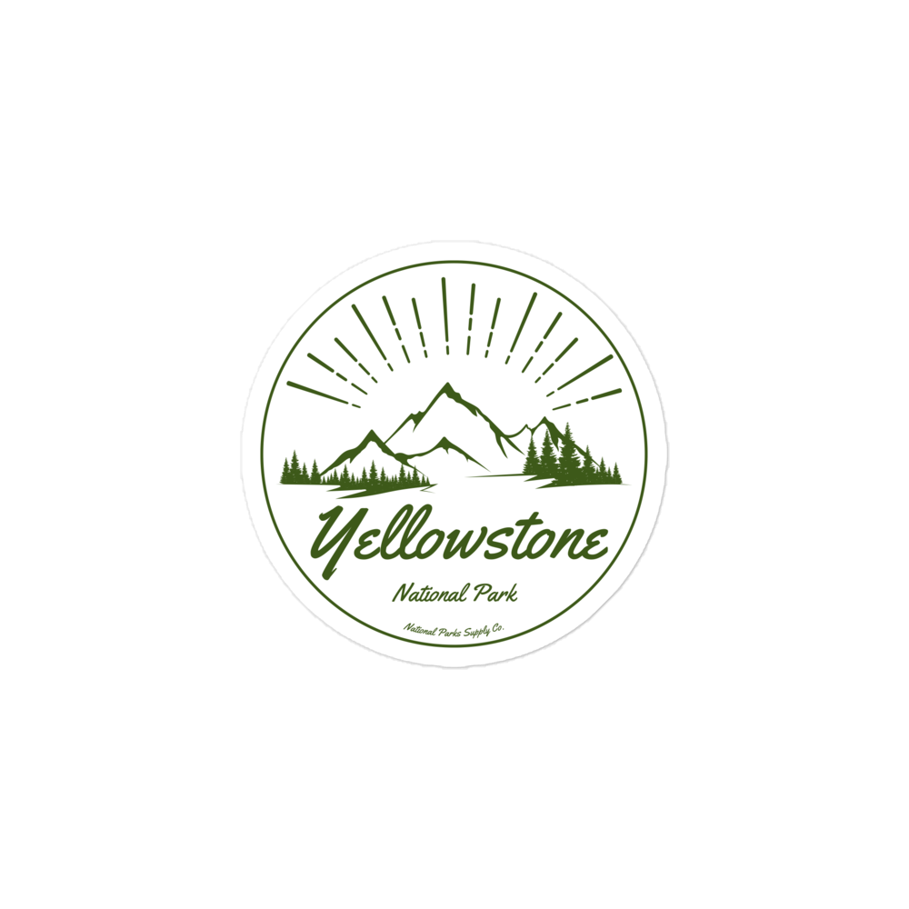 Yellowstone Mountain Sunrise Sticker
