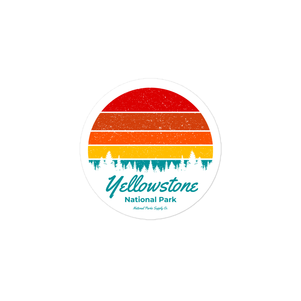 Yellowstone Retro Sunset Sticker