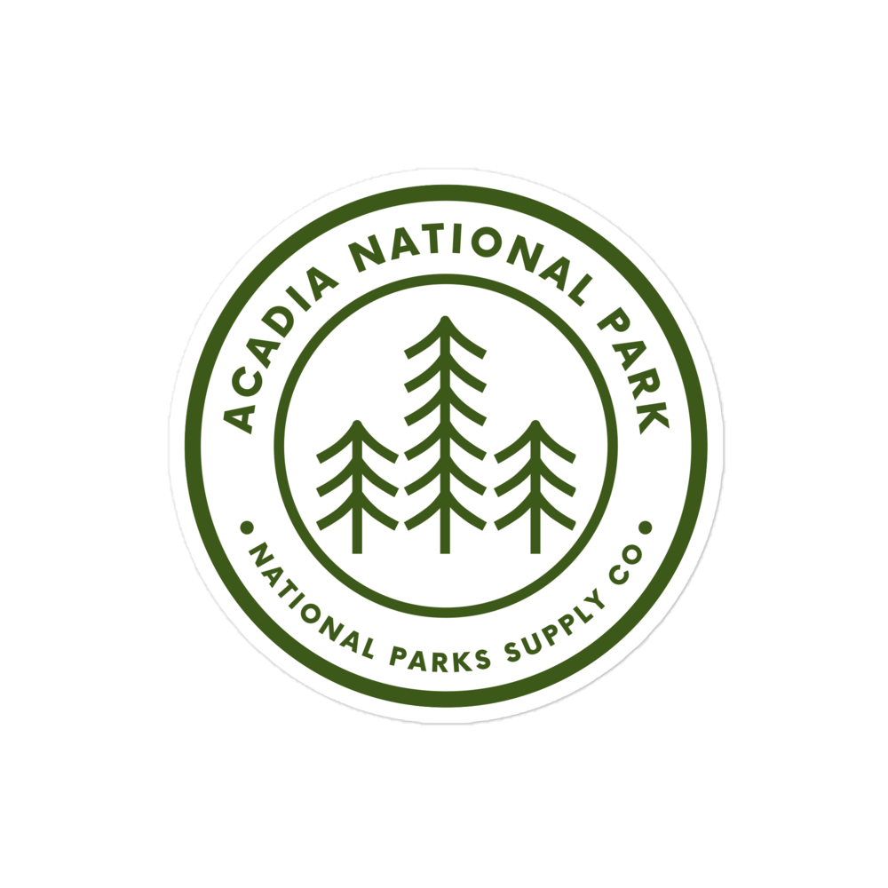 Acadia Circle Trees Sticker