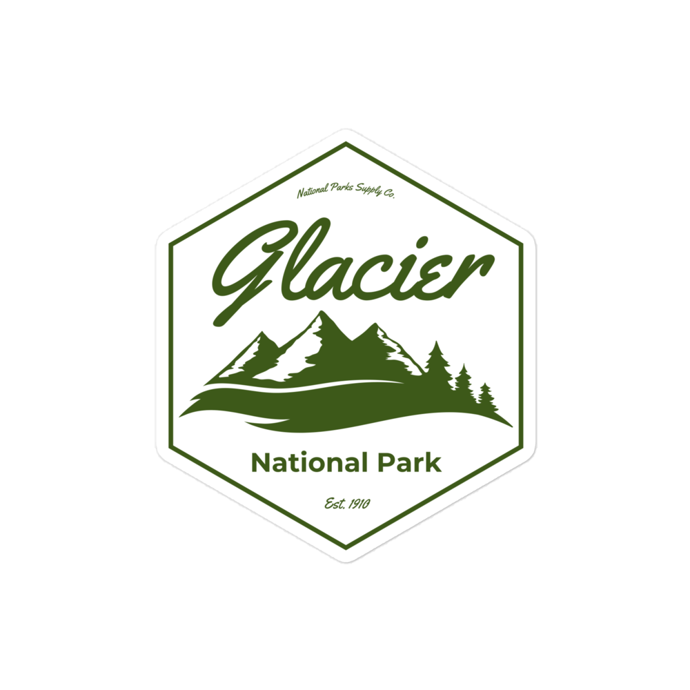 Glacier Mountain Hex Sticker
