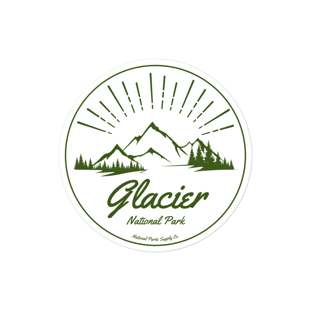 Glacier Mountain Sunrise Sticker