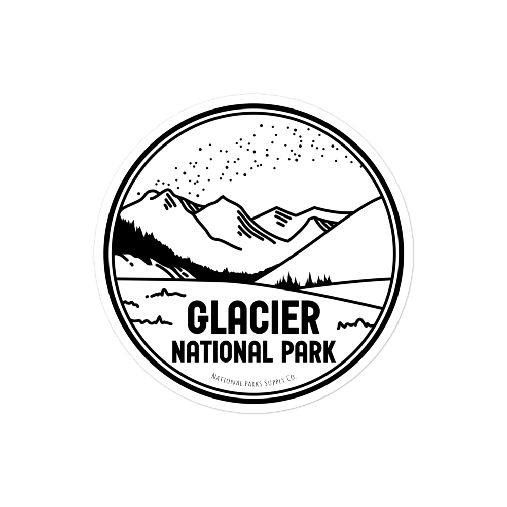 Glacier National Park Night Sky Sticker