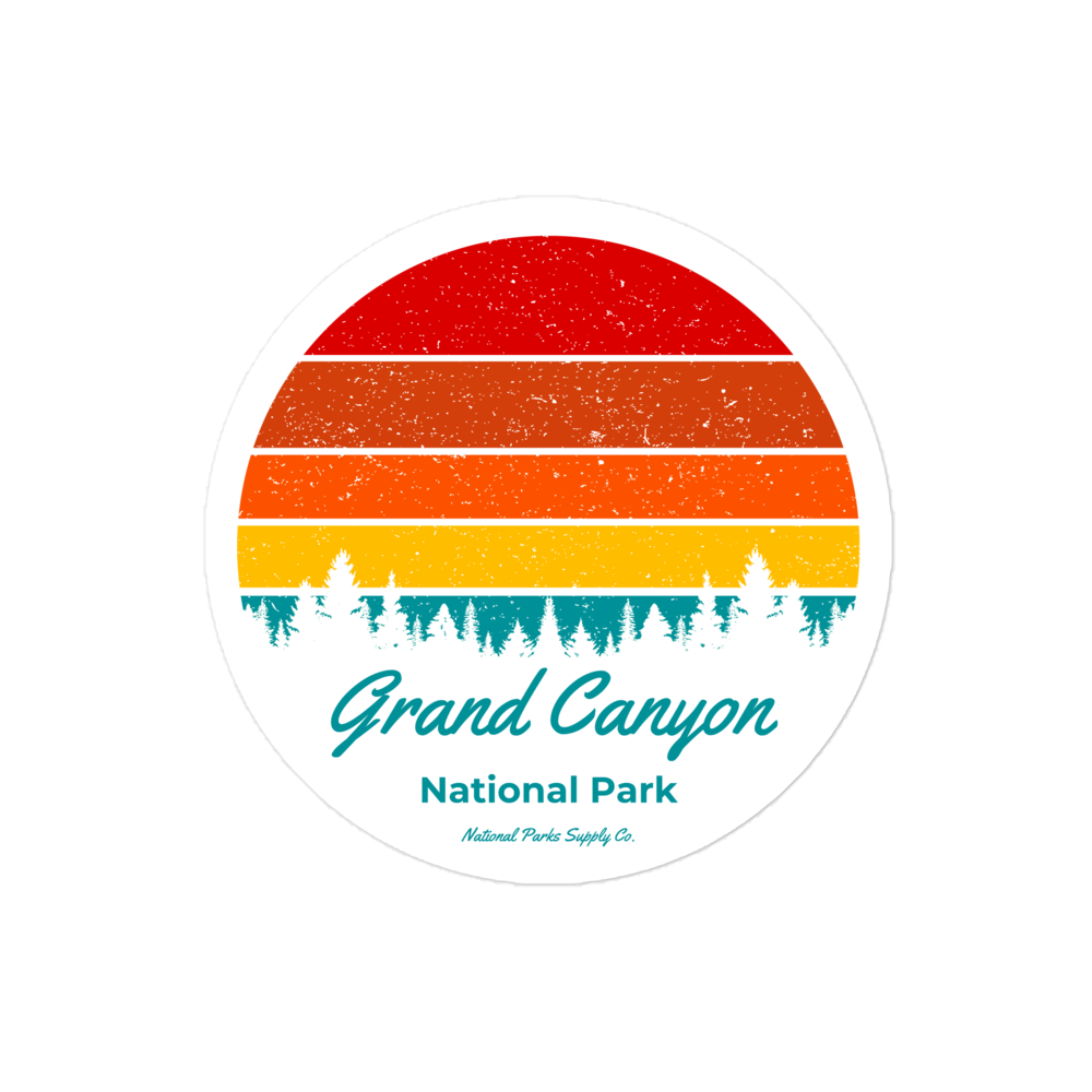 Grand Canyon Retro Sunset Sticker