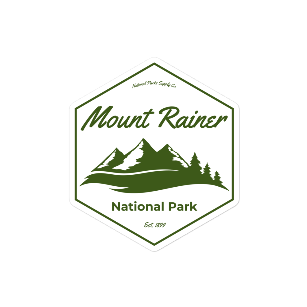 Mount Rainier Mountain Hex Sticker