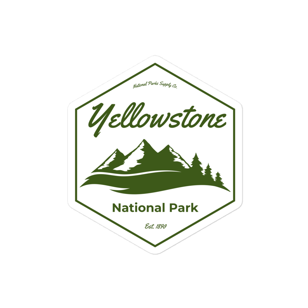 Yellowstone Mountain Hex Sticker