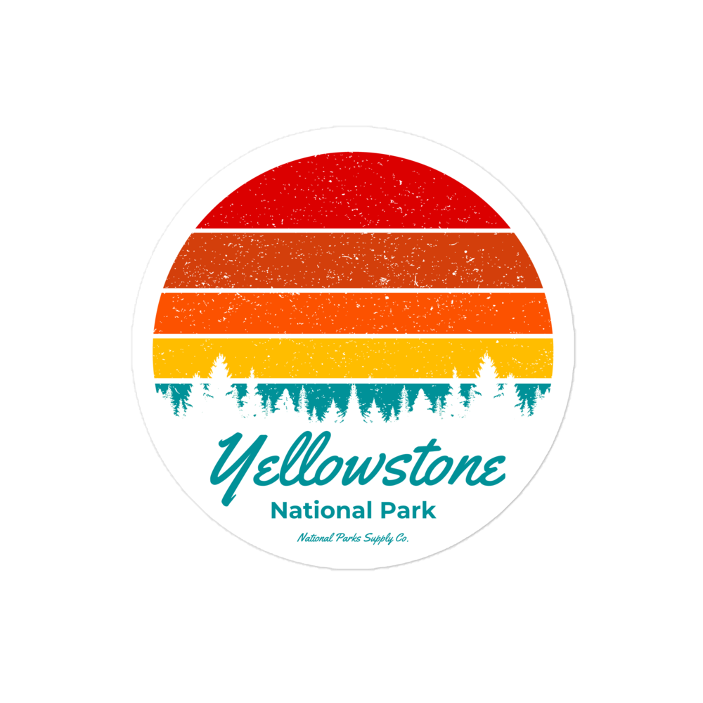 Yellowstone Retro Sunset Sticker