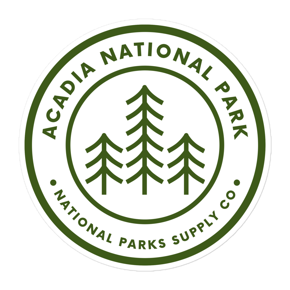 Acadia Circle Trees Sticker