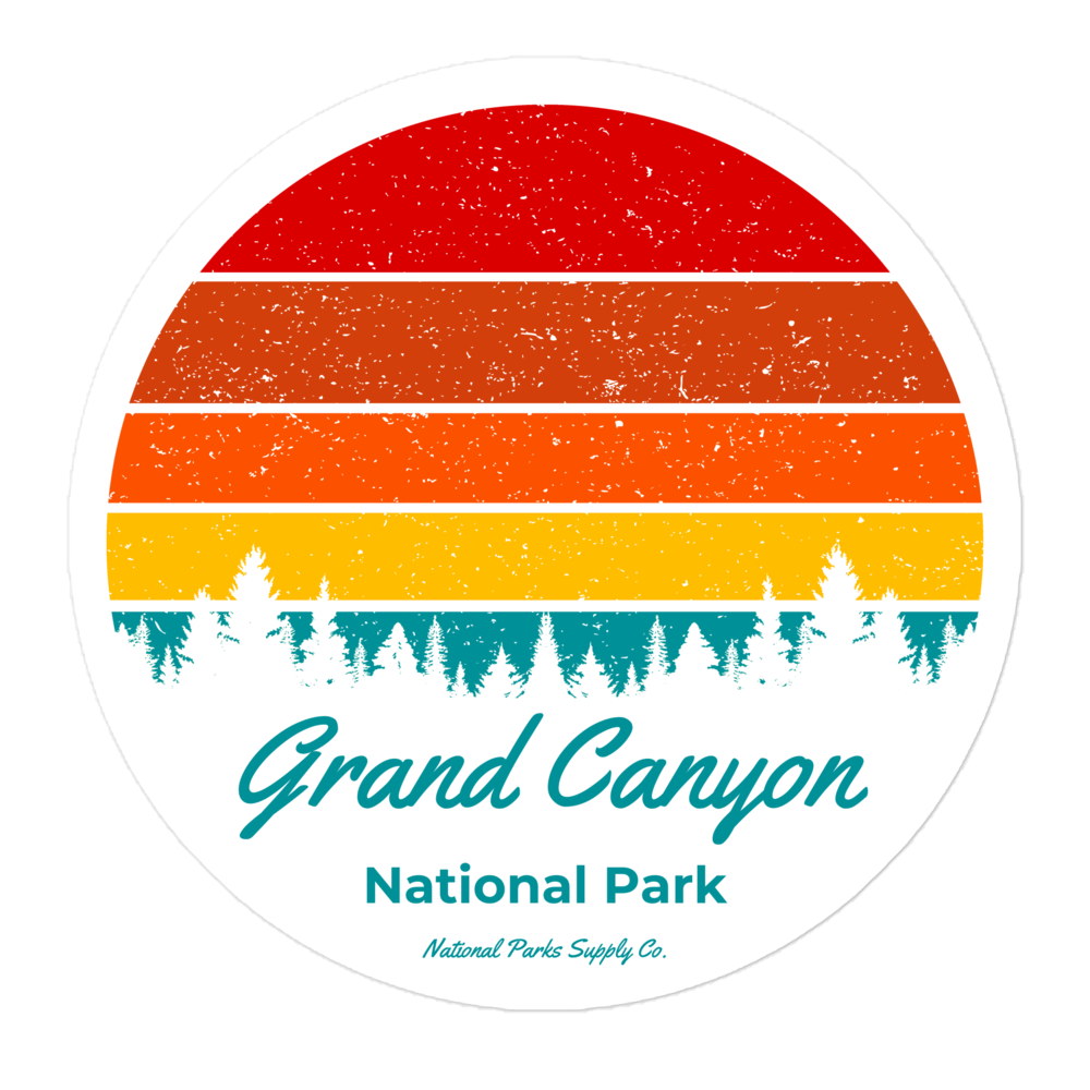 Grand Canyon Retro Sunset Sticker