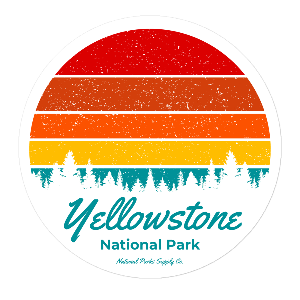 Yellowstone Retro Sunset Sticker