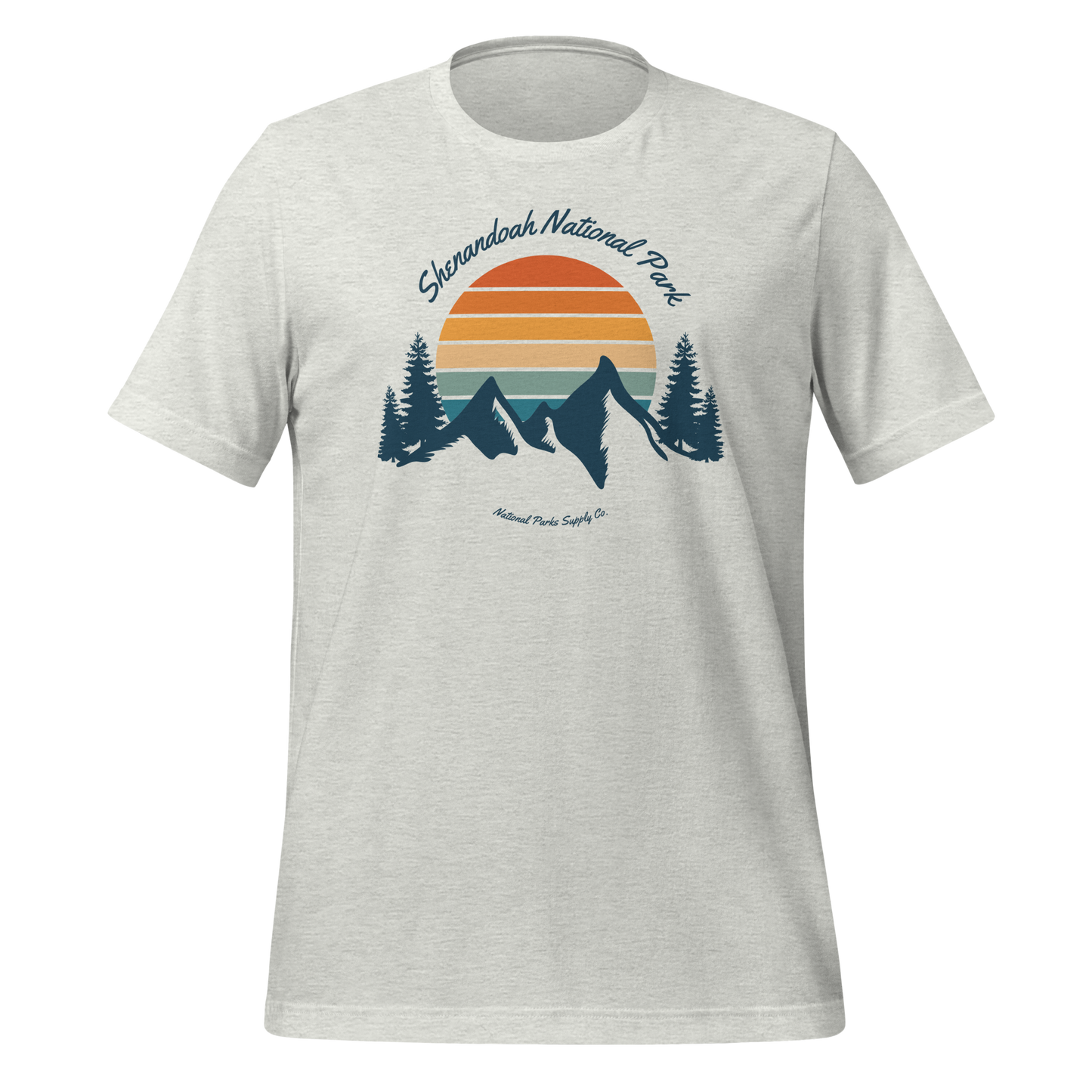 Shenandoah Retro Mountain Sunset T Shirt