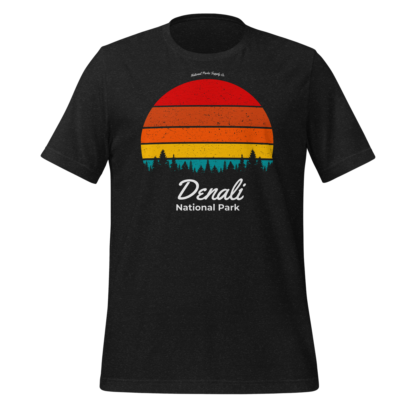 Denali Retro Forest Sunset T Shirt