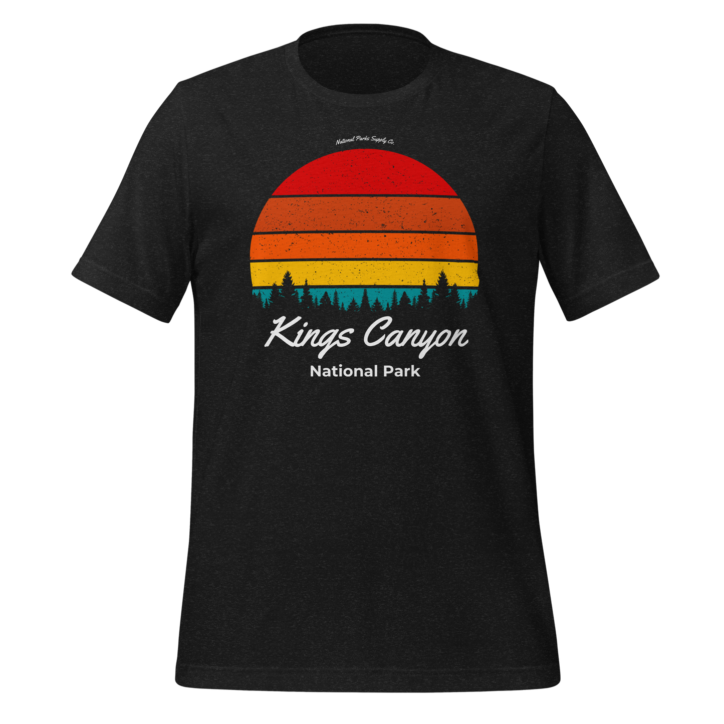 Kings Canyon National Park Retro Forest Sunset T Shirt