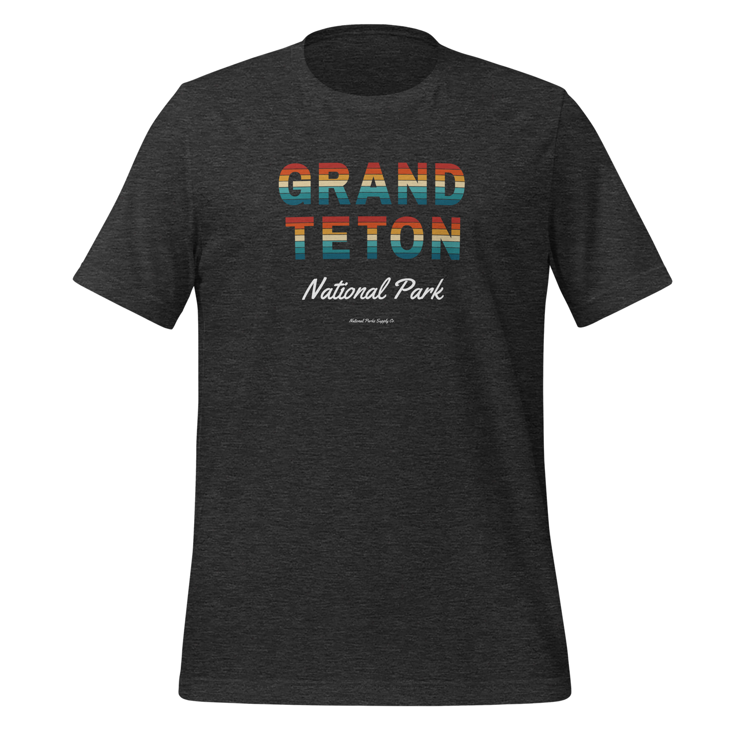 Grand Teton Sunset Font T Shirt