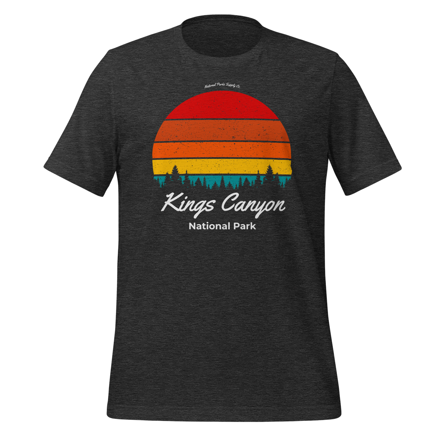 Kings Canyon National Park Retro Forest Sunset T Shirt