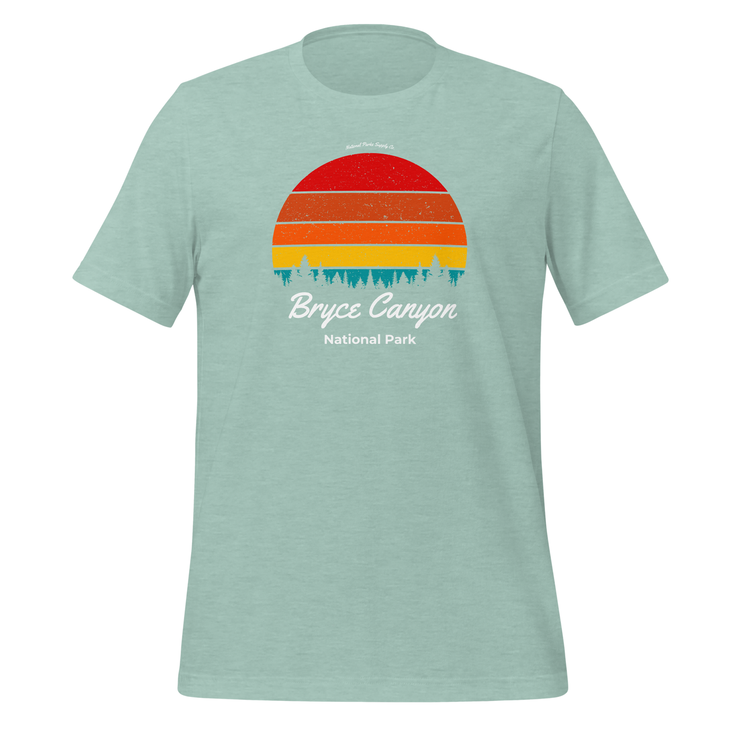Bryce Canyon National Park Retro Forest Sunset T Shirt