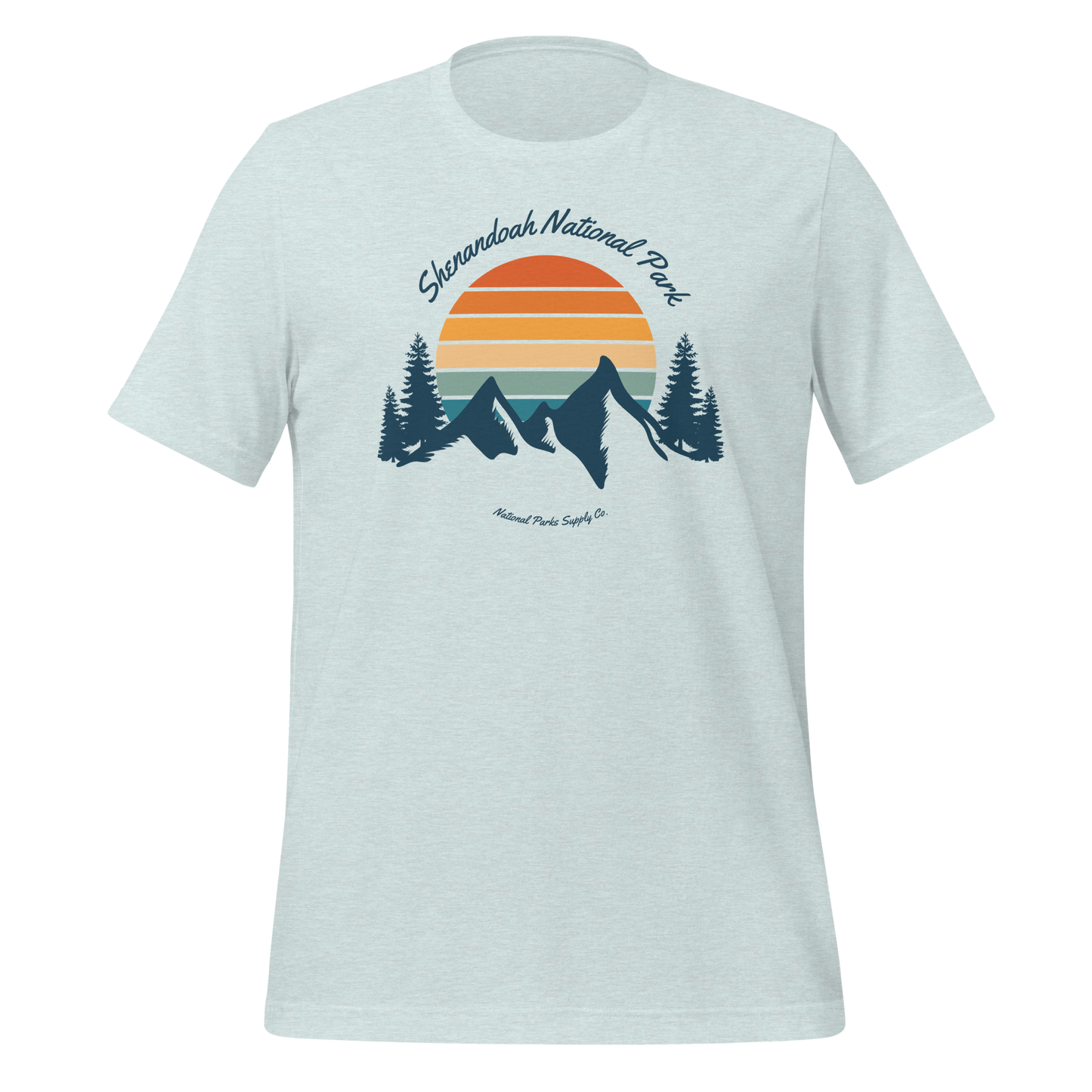 Shenandoah Retro Mountain Sunset T Shirt