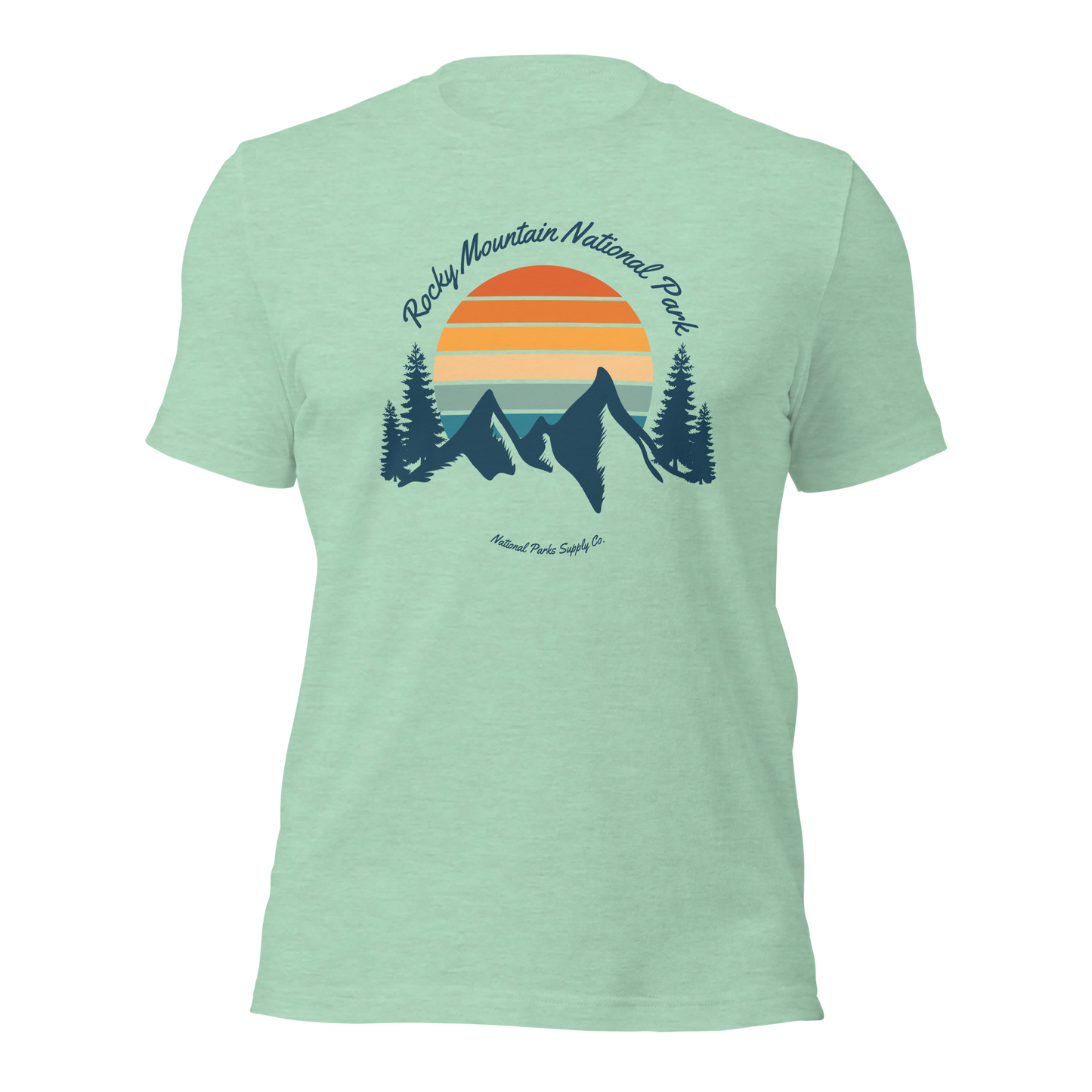 Rocky Mountain Retro Sunset T Shirt