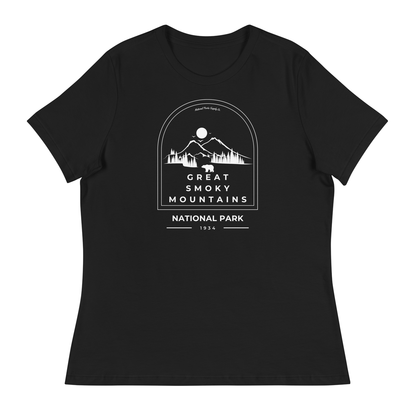 Women’s Great Smoky Mountains Roaming Bear Relaxed T-Shirt