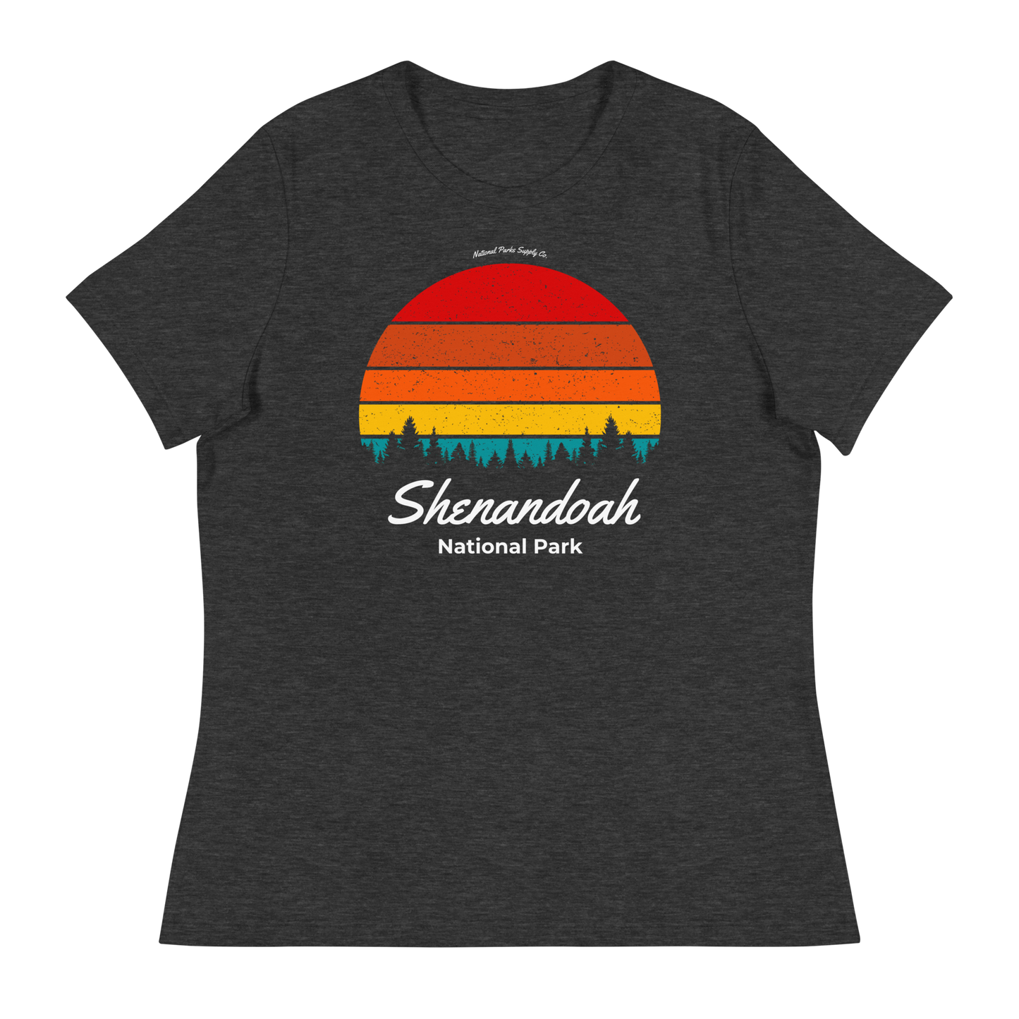 Women’s Shenandoah Retro Forest Sunset Relaxed T-Shirt