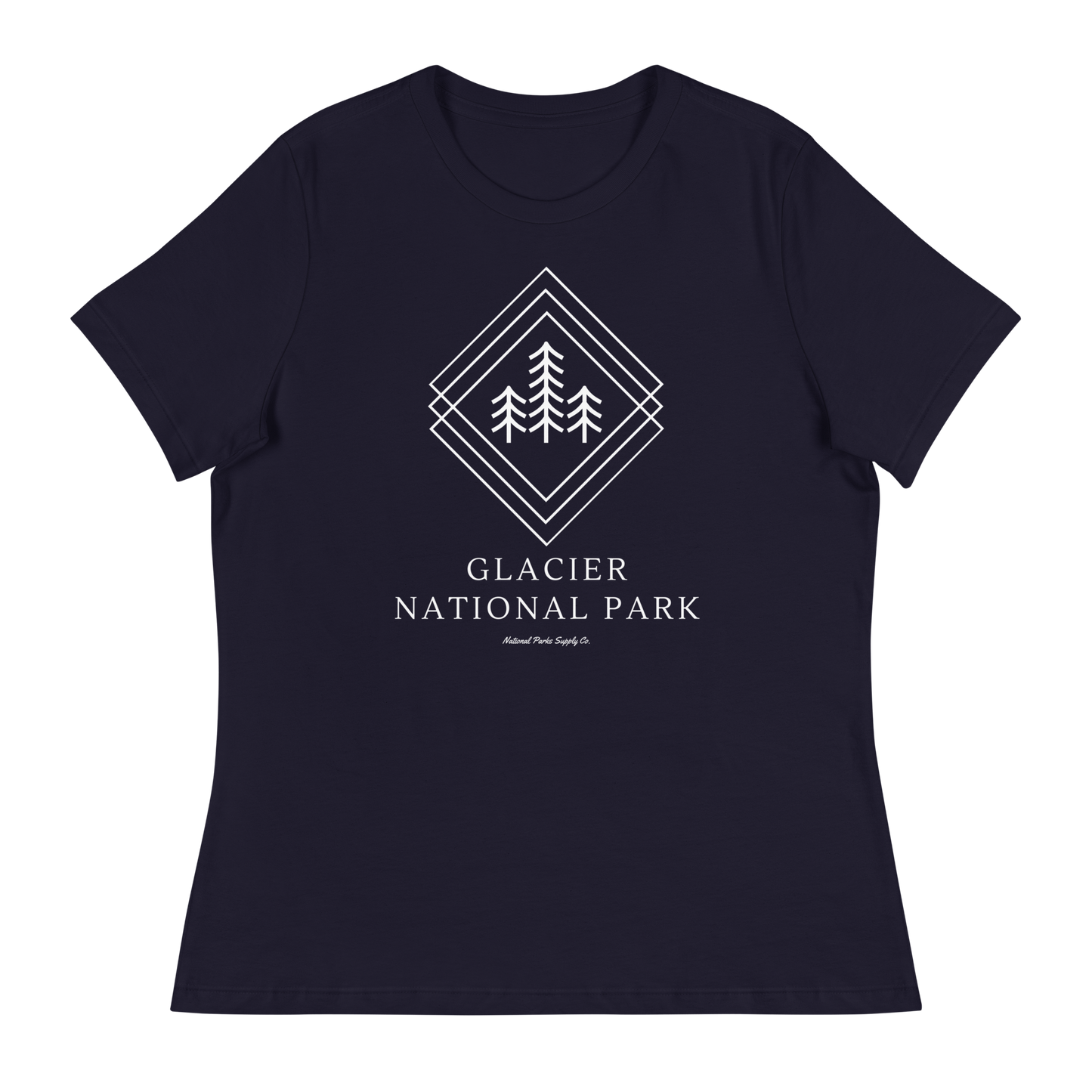 Women’s Glacier National Park Trees Relaxed T-Shirt