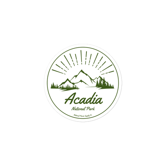 Acadia Mountain Sunrise Sticker