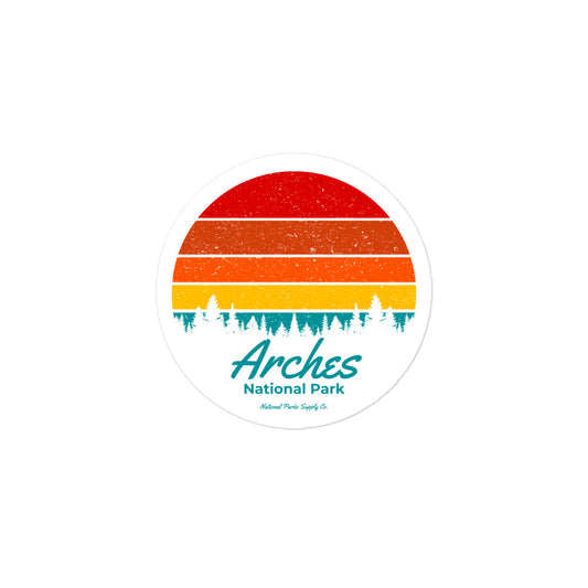 Arches Retro Sunset Sticker