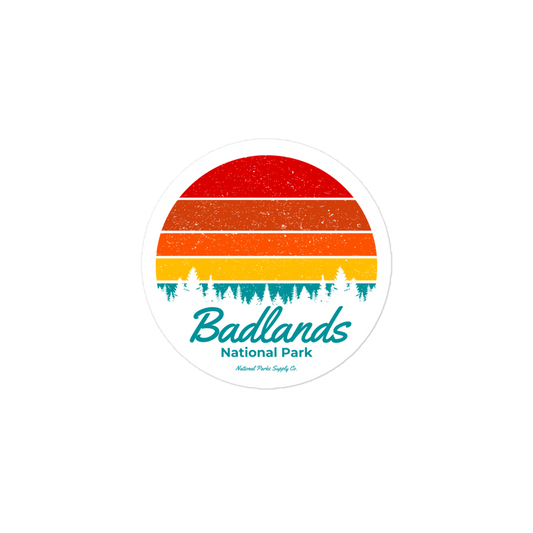 Badlands Retro Sunset Sticker