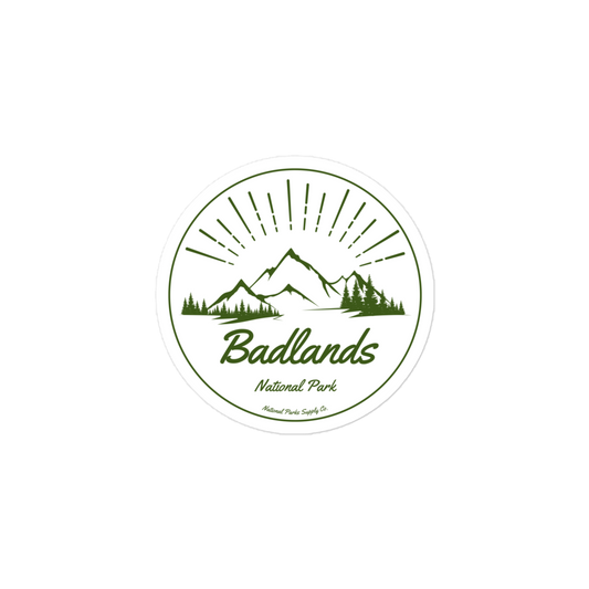 Badlands Mountain Sunrise Sticker