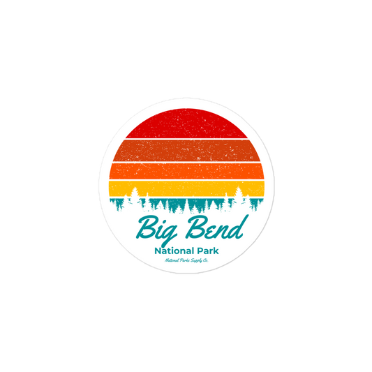 Big Bend Retro Sunset Sticker