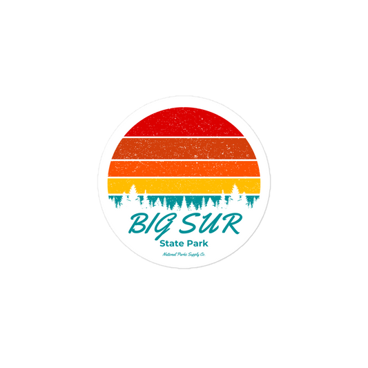 Big Sur Retro Sunset Sticker