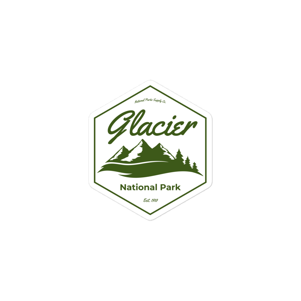 Glacier Mountain Hex Sticker