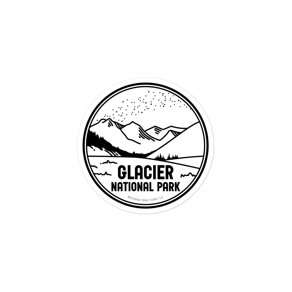 Glacier National Park Night Sky Sticker