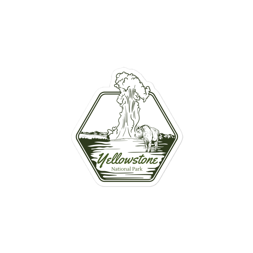 Yellowstone Old Faithful Hex Sticker