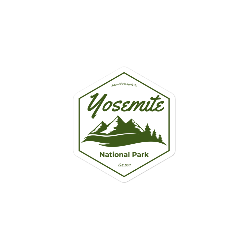 Yosemite Mountain Hexagon Sticker