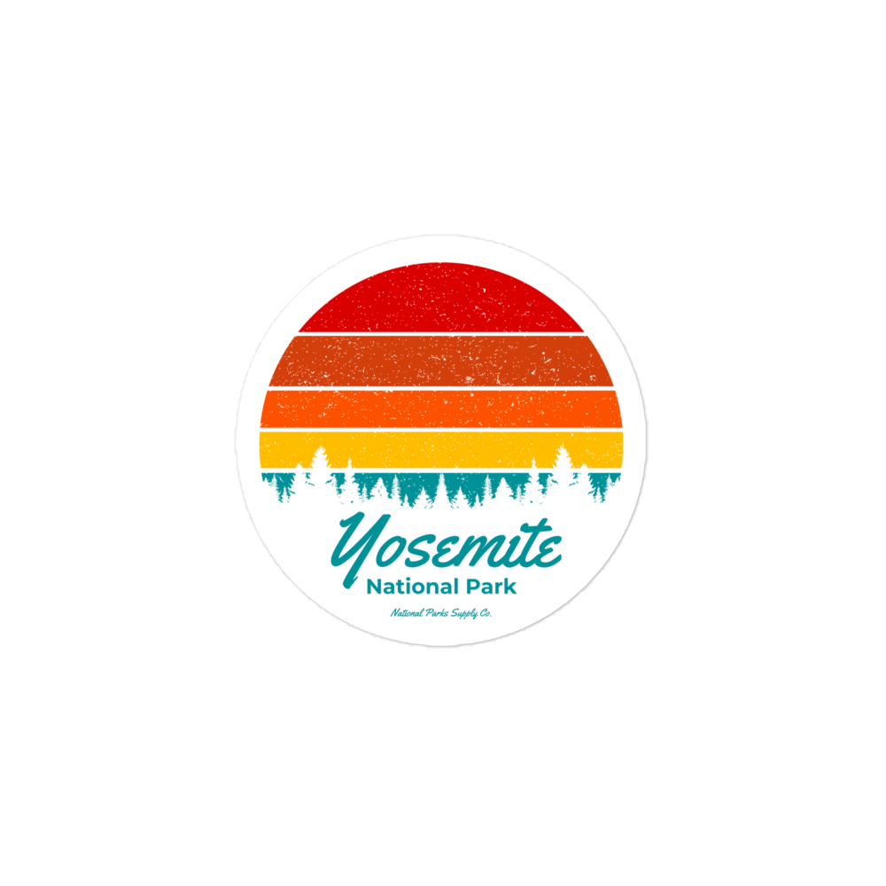 Yosemite Retro Sunset Sticker