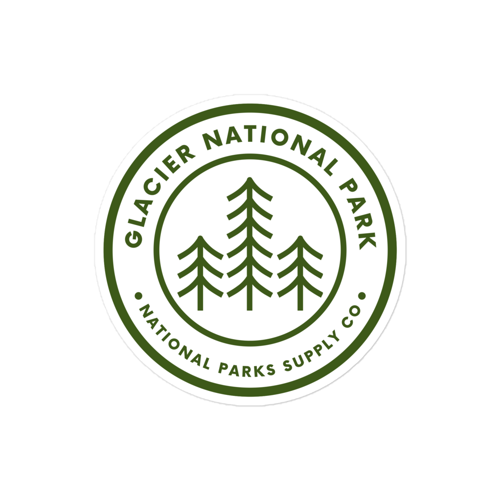 Glacier Circle Trees Sticker