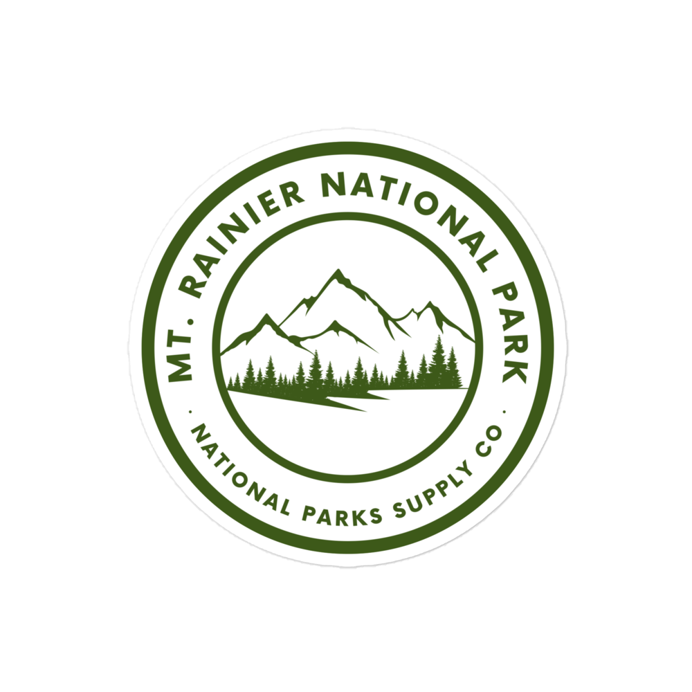 Mount Rainier Circle Mountains Sticker