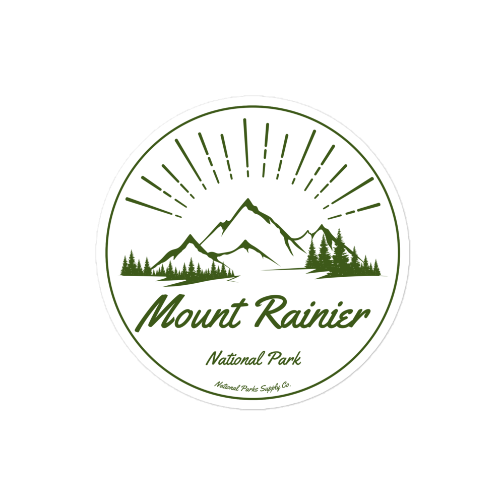 Mount Rainier Mountain Sunrise Sticker