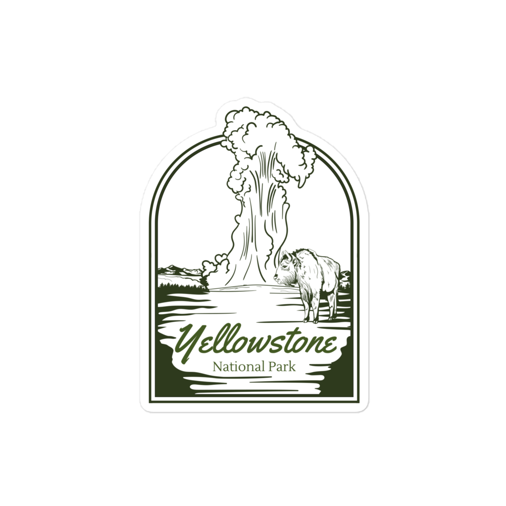 Yellowstone Old Faithful Window Sticker