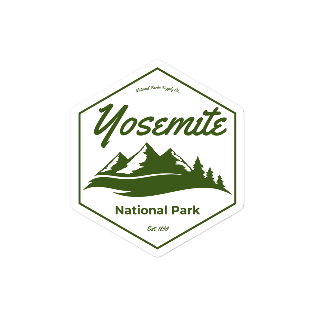 Yosemite Mountain Hexagon Sticker