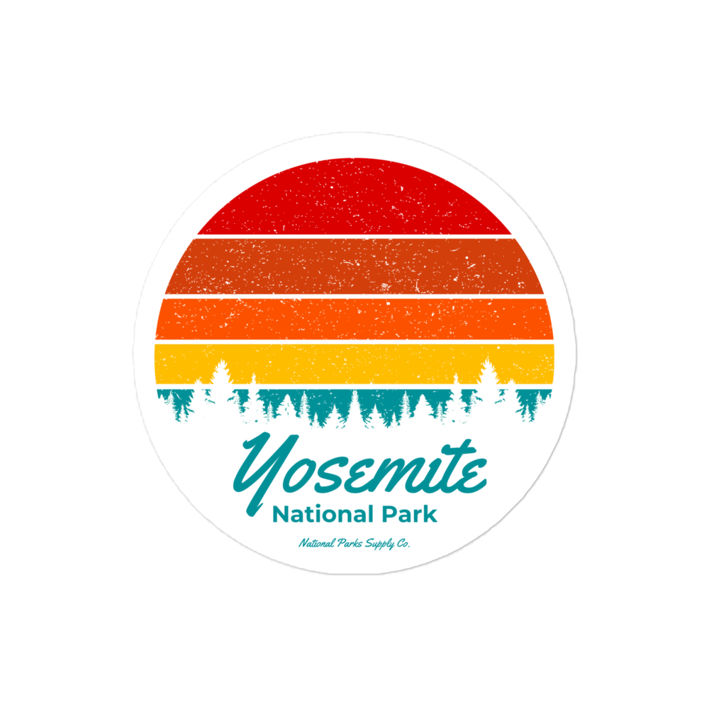 Yosemite Retro Sunset Sticker