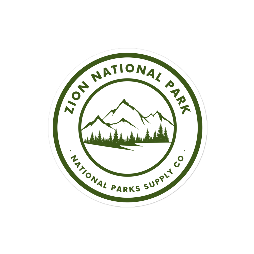 Zion Circle Mountains Sticker