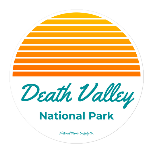 Death Valley Retro Sunset Sticker