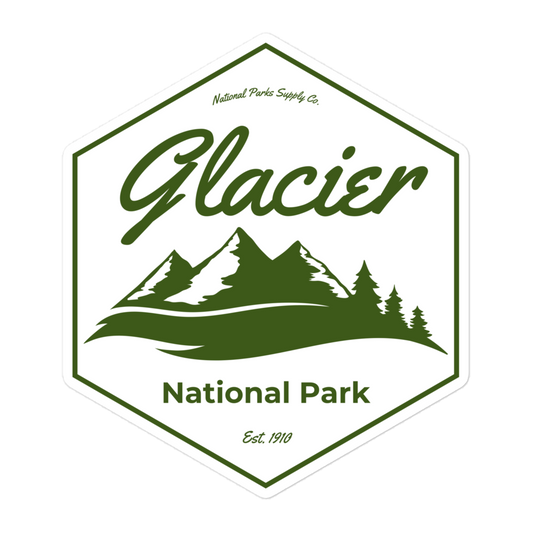 Glacier Mountain Hex Sticker